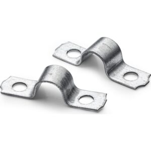 Kabelbøjle Nr.15 2 lap huldiameter Ø5mm halvhårdt båndstål Varmgalvaniseret – pk. á 200 stk