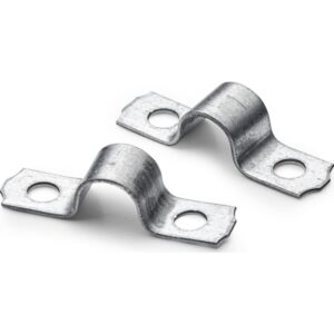 Kabelbøjle Nr.24 2 lap huldiameter Ø5mm halvhårdt båndstål Varmgalvaniseret – pk. á 100 stk