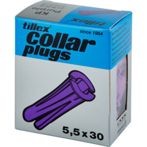 Plugs med krave lilla KP 5,5x30mm – pk. á 100 stk