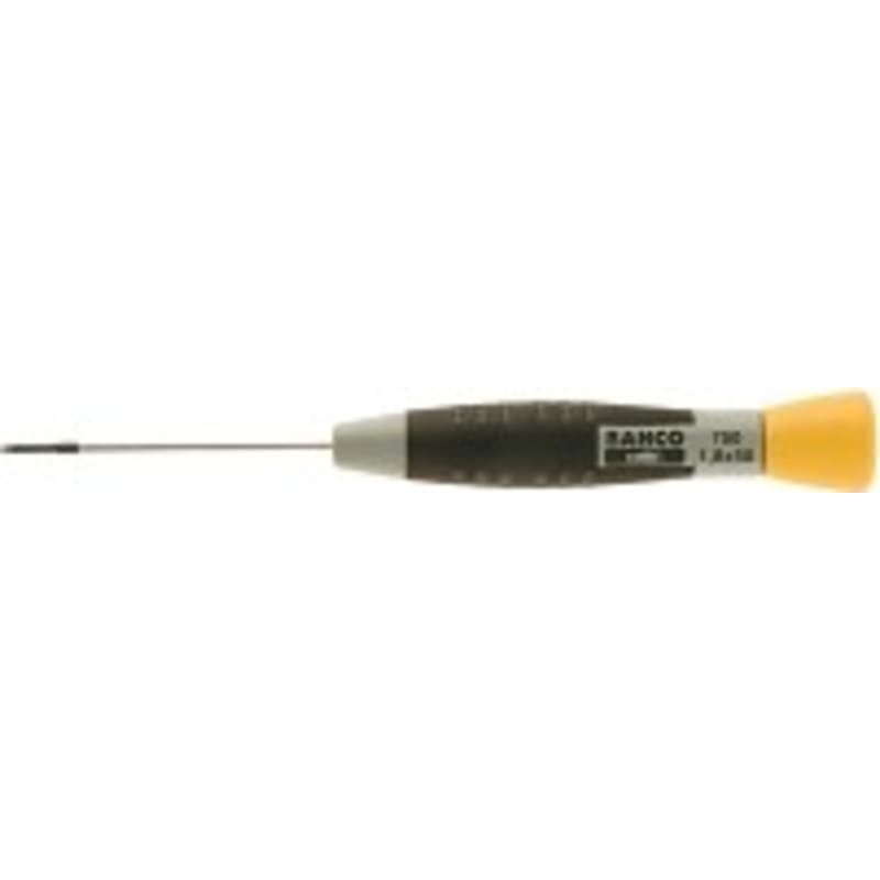 Elektronikskruetrækkere 700-2-50 lige kærv 0,4x0x50mm klinge 50mm, håndtag 87mm total længde 137mm