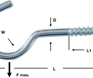 Loftkrog Ø2,9x40mm Elforzinket, med trægevind – pk. á 100 stk
