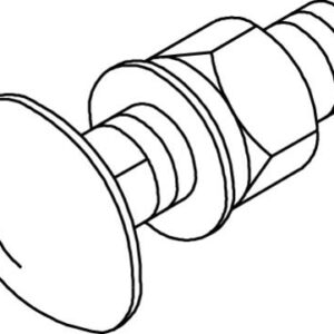 Skruesæt FRS 10x25mm flad bræddebolt, skive + møtrik varmgalvaniseret – pk. á 50 stk