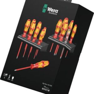 Wera LAUS skruetrækkersæt Kraftform Big Pack 100 VDE 16 dele i æske med vindue