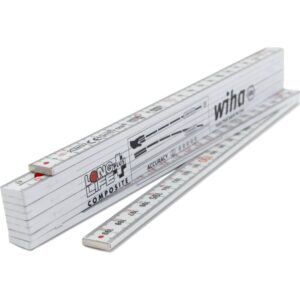 Wiha Longlife®Plus Composite tommestok 2m, 90 grader stop i alle led,rød/sort