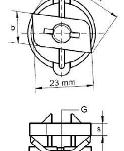 Skydemøtrik M8 for WM 0, 1, 15, 2, 30 og 35 Elforzinket
