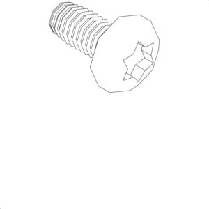Skrue M5 x 10, torx T25, 50stk. pakning, selvskærende for Tabula system