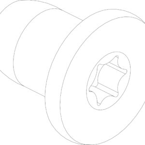Cylinderskrue, torx, lavt hoved.