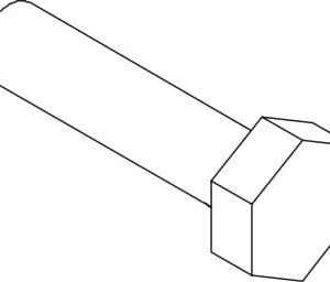 Sekskantet skrue uden skaft 10 x 30 mm 2009-1030